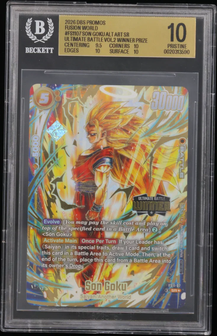 2026 #FS1107 Son Goku ALT ART SR/(Ultimate Battle '26 Vol.2 Winner Prize) BGS 10 Dragon Ball Super Card Game Fusion World Promos