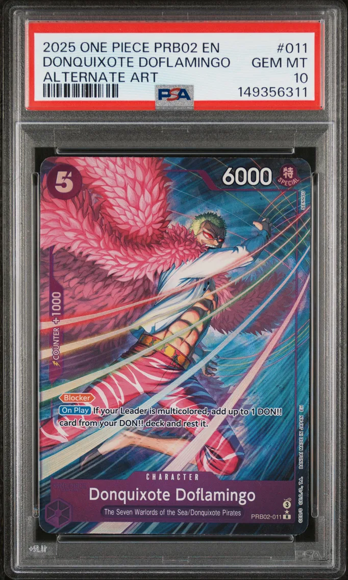 2025 #011 Donquixote Doflamingo PSA 10 One Piece PRB02-Premium Booster -One Piece Card the Best- Vol.2