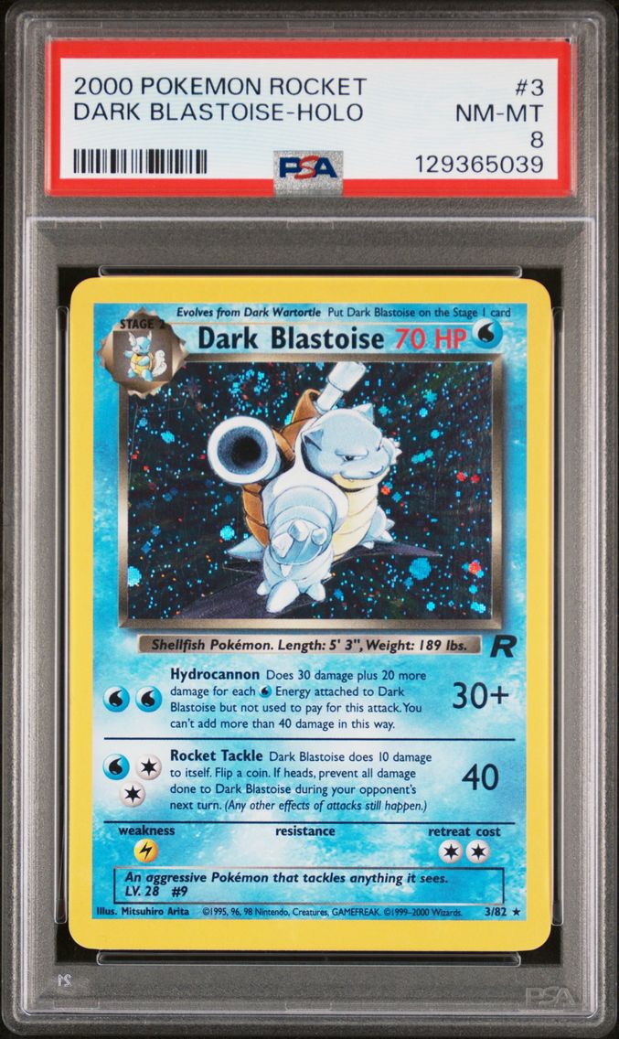 2000 #3 Dark Blastoise-Holo PSA 8 Rocket Pokemon