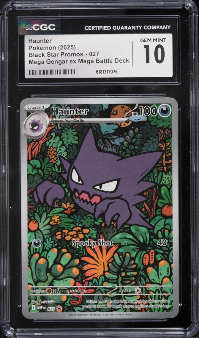 2025 Pokemon Mega Evolution Promo Mega Gengar Ex Battle Deck Full Art Haunter #27 CGC 10 GEM