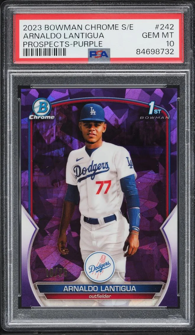 2023 Bowman Chrome Sapphire Edition Purple Arnaldo Lantigua PROSPECT /25 #242 PSA 10 GEM MINT