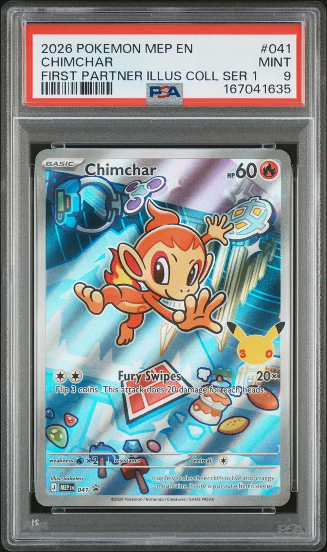 2026 #041 Chimchar PSA 9 Mep EN-Me Black Star Promo