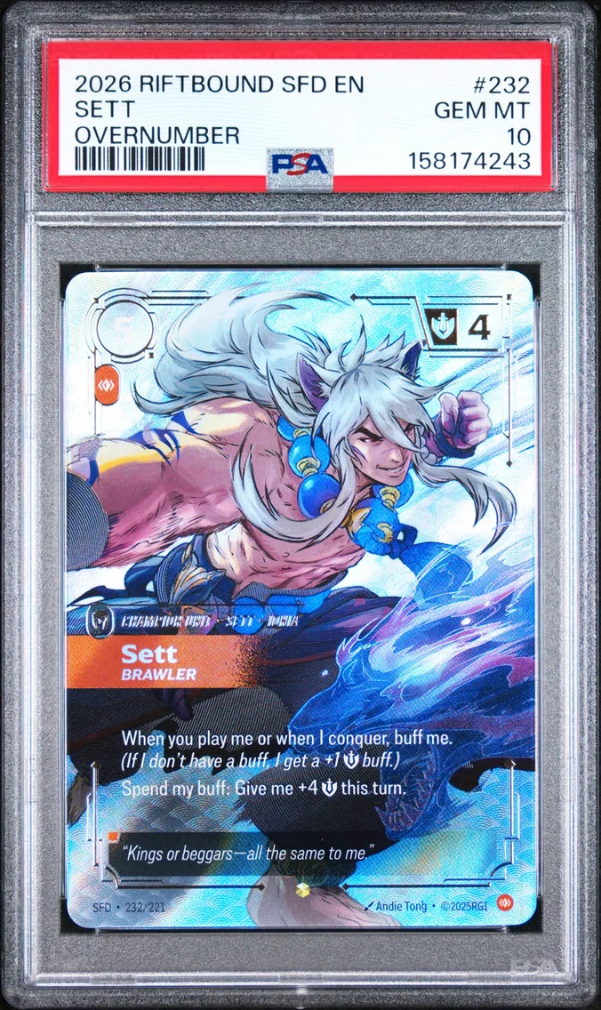 2026 #232 Sett - Brawler PSA 10 Riftbound: League of Legends Sfd-Spiritforged