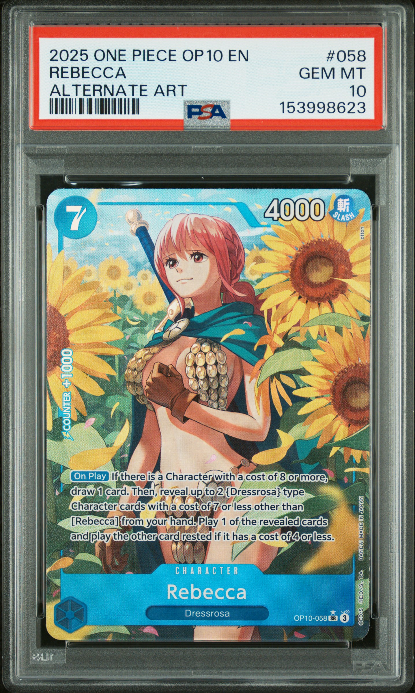 2025 #058 Rebecca PSA 10 One Piece Op10-Royal Blood