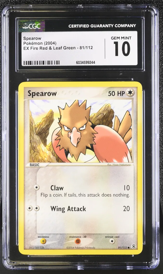 2004 #81 Spearow CGC 10 EX Fire Red & Leaf Green - English
