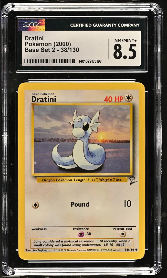 2000 #38 Dratini CGC 8.5 Base Set 2 - English