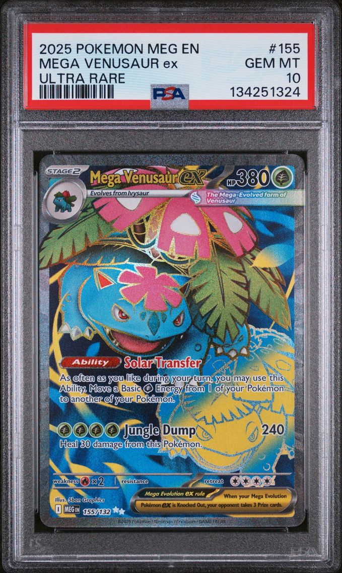 2025 #155 Mega Venusaur EX PSA 10 Meg EN-Mega Evolution