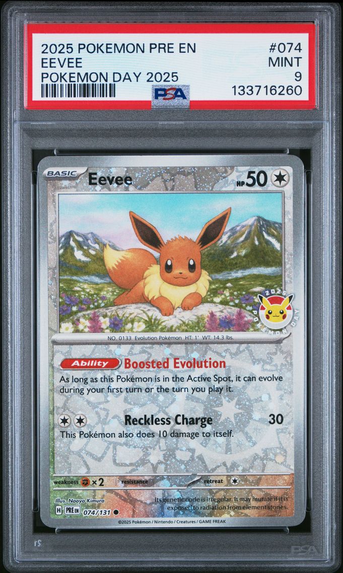 2025 #074 Eevee PSA 9 Pre EN-Prismatic Evolutions