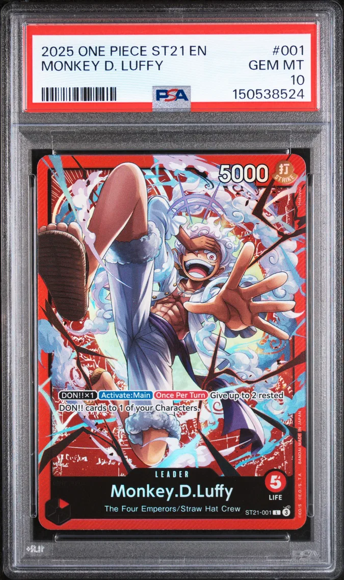 2025 #001 Monkey D. Luffy PSA 10 One Piece Starter Deck ST21-EX Gear 5