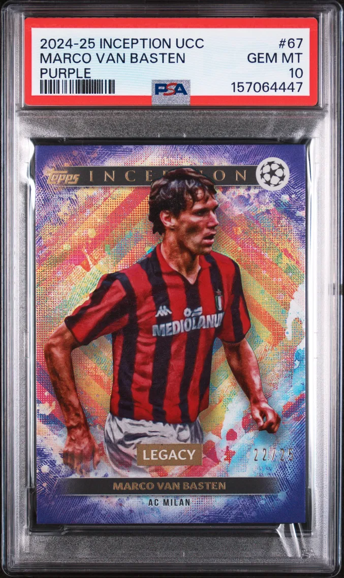 2024 #67 Marco Van Basten PSA 10 Topps Inception UEFA Club Competitions