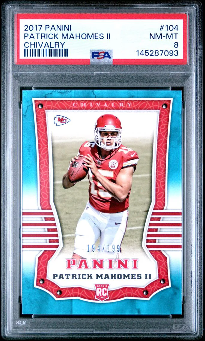 2017 #104 Patrick Mahomes II PSA 8 Panini