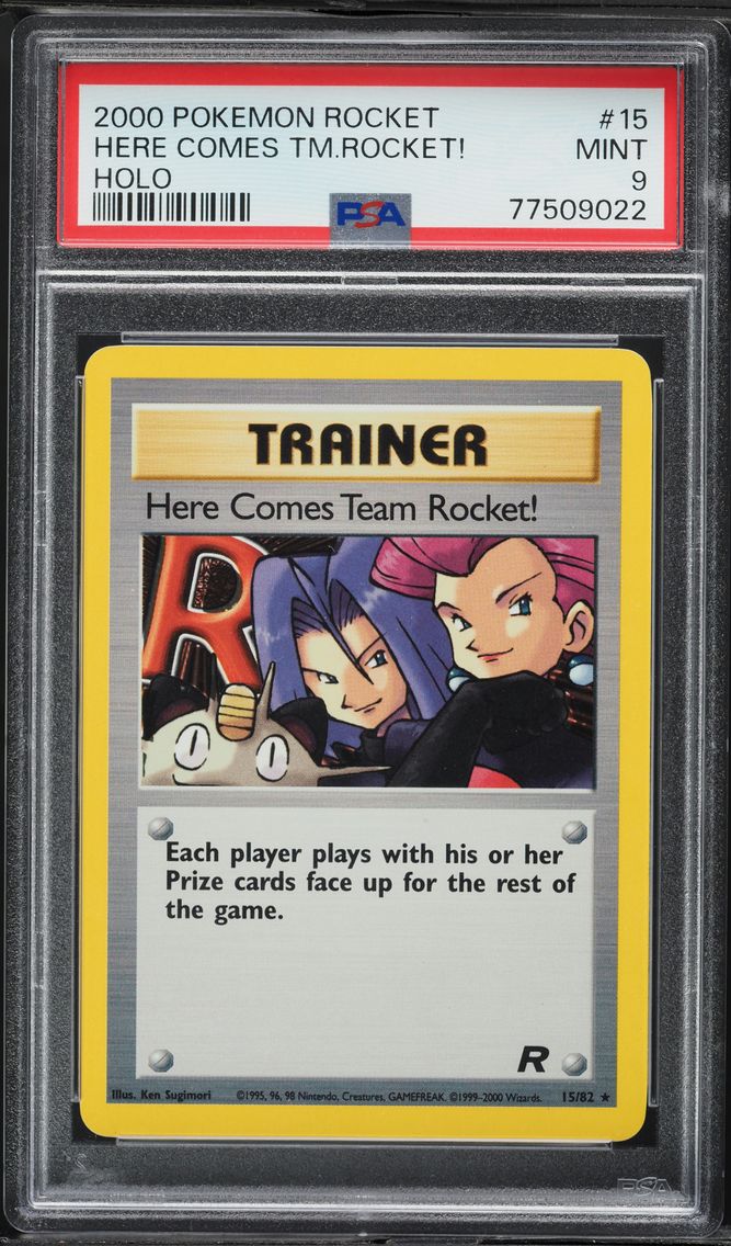 2000 #15 Here Comes Team Rocket!-Holo PSA 9 Rocket Pokemon