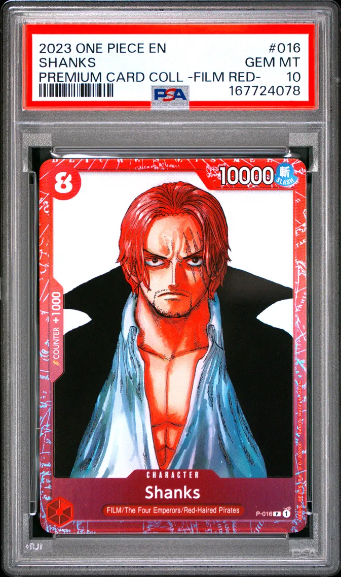 2023 #016 Shanks PSA 10 One Piece Premium Card Collection -One Piece Film Red-