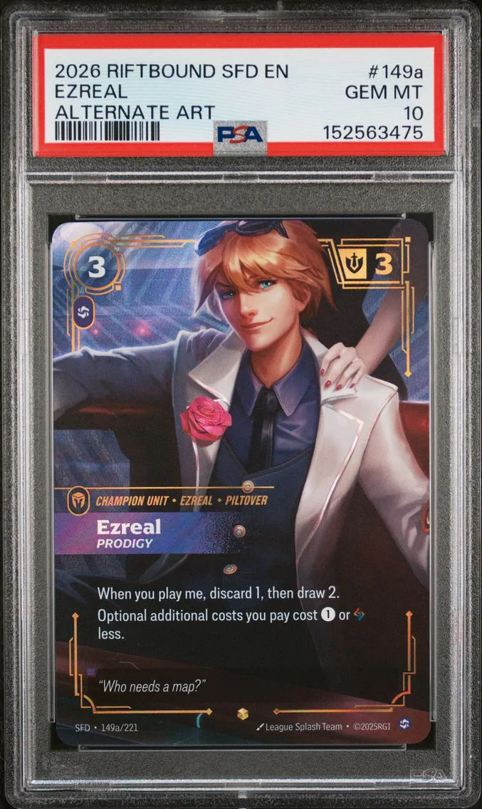 2026 #149a Ezreal - Prodigy PSA 10 Riftbound: League of Legends Sfd-Spiritforged