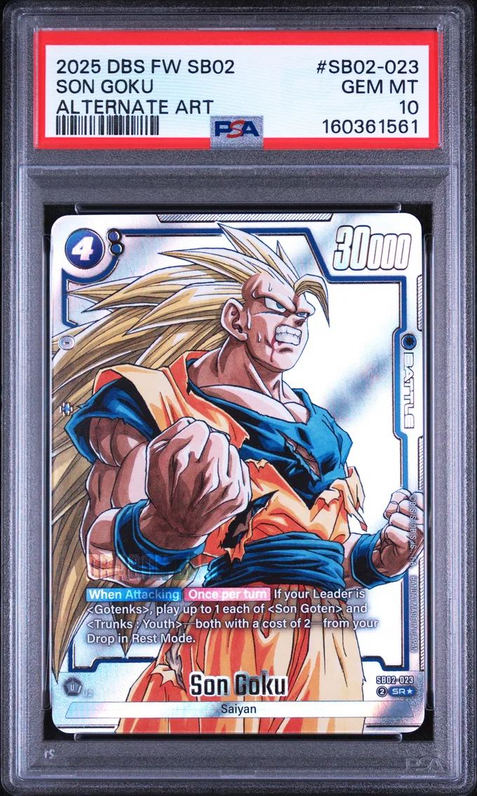 2025 #SB02-023 Son Goku PSA 10 Dragon Ball Super Card Game Fusion World Manga Booster 02