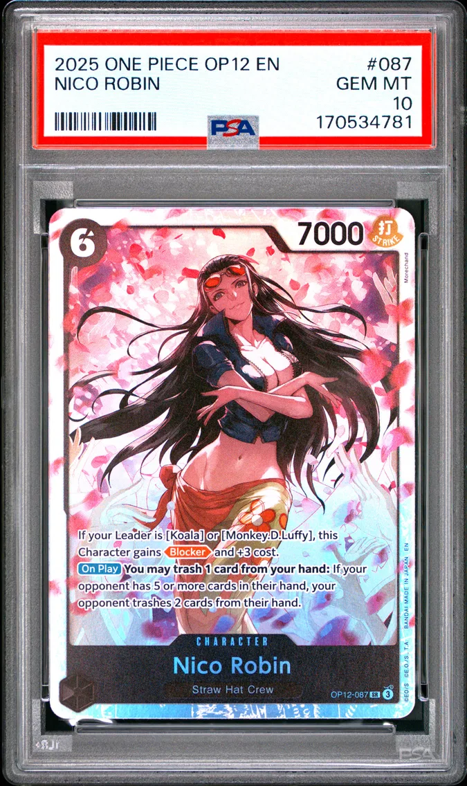 2025 #087 Nico Robin PSA 10 One Piece OP12-Legacy of the Master