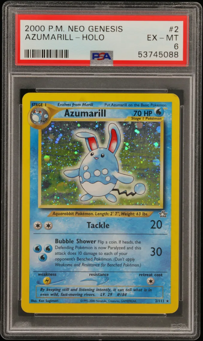 2000 #2 Azumarill-Holo PSA 6 Neo Genesis