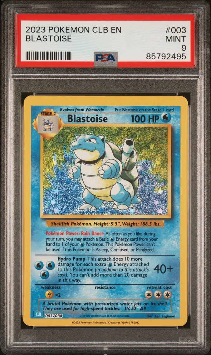 2023 #003 Blastoise PSA 9 Clb-Trading Card Game Classic Blastoise & Suicune EX Deck Pokemon