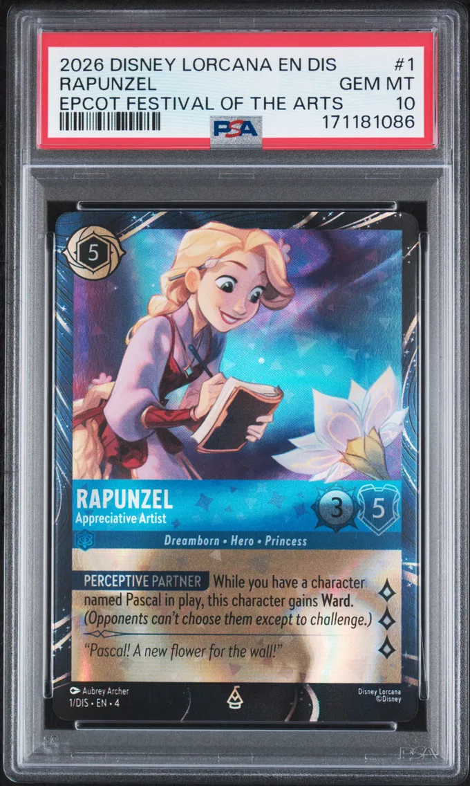 2026 #1 Rapunzel - Appreciative Artist PSA 10 Disney Lorcana EN Dis-Magical Places Promo