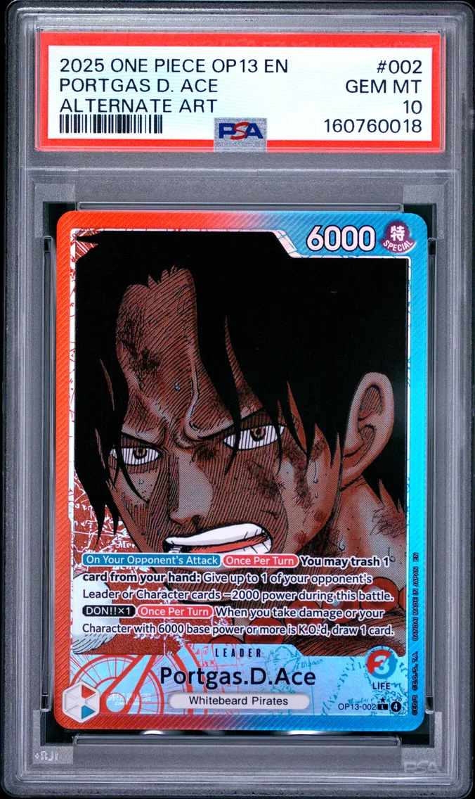 2025 #002 Portgas D. Ace PSA 10 One Piece OP13-Carrying on His Will