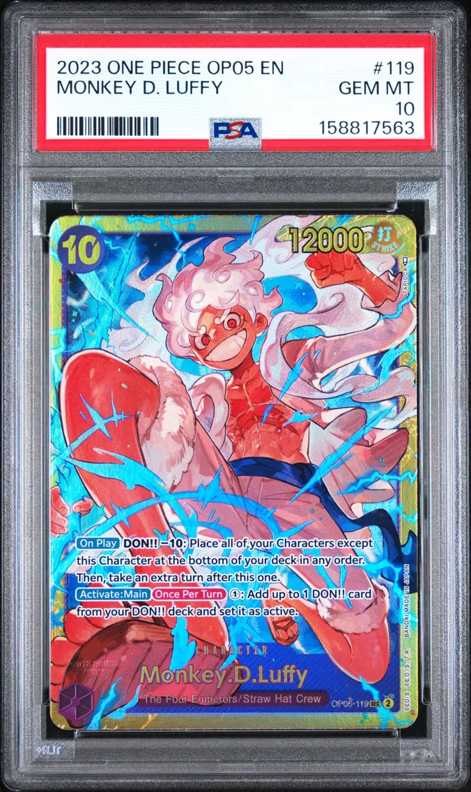 2023 #119 Monkey D. Luffy PSA 10 One Piece OP05-Awakening of the New Era
