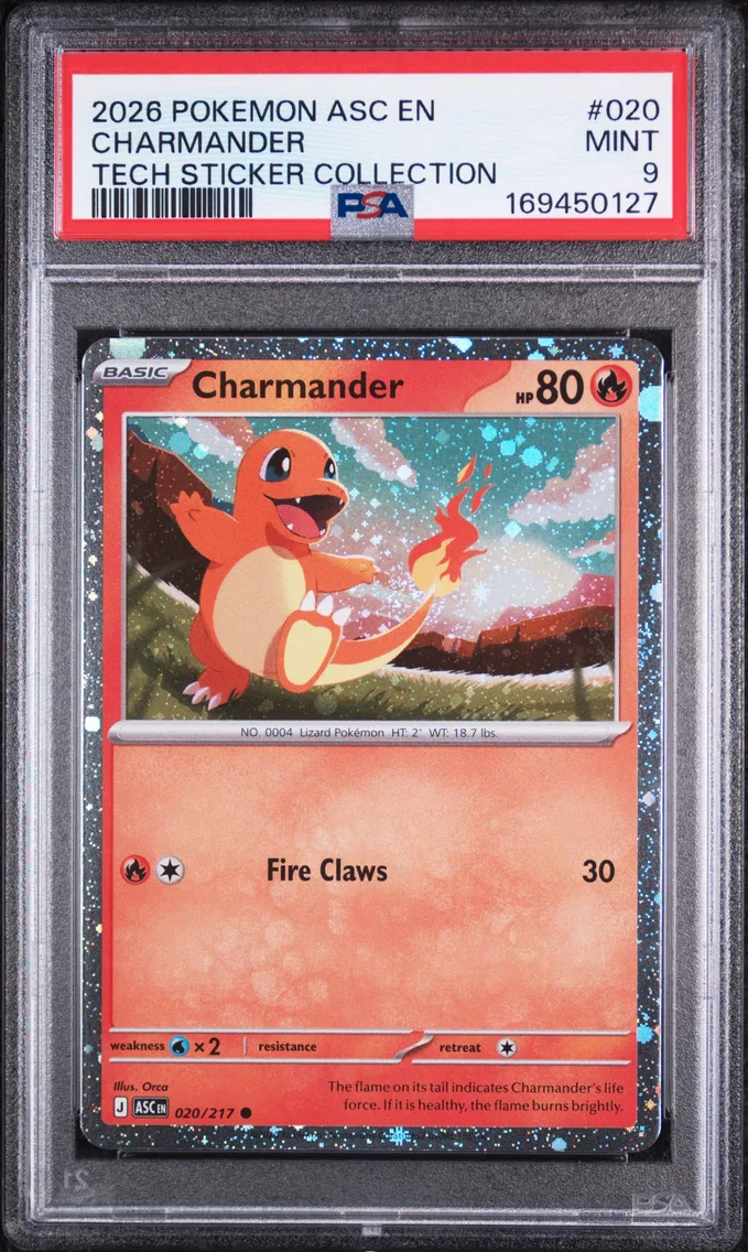 2026 #020 Charmander PSA 9 Asc E