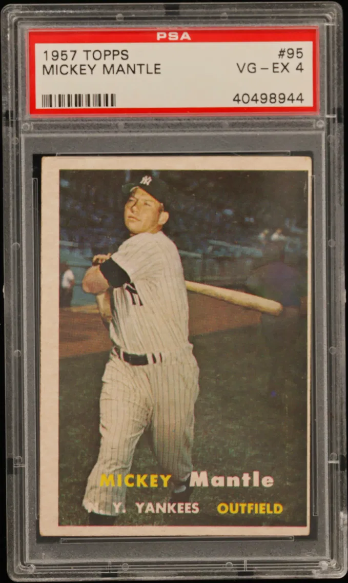 1957 #95 Mickey Mantle PSA 4 Topps