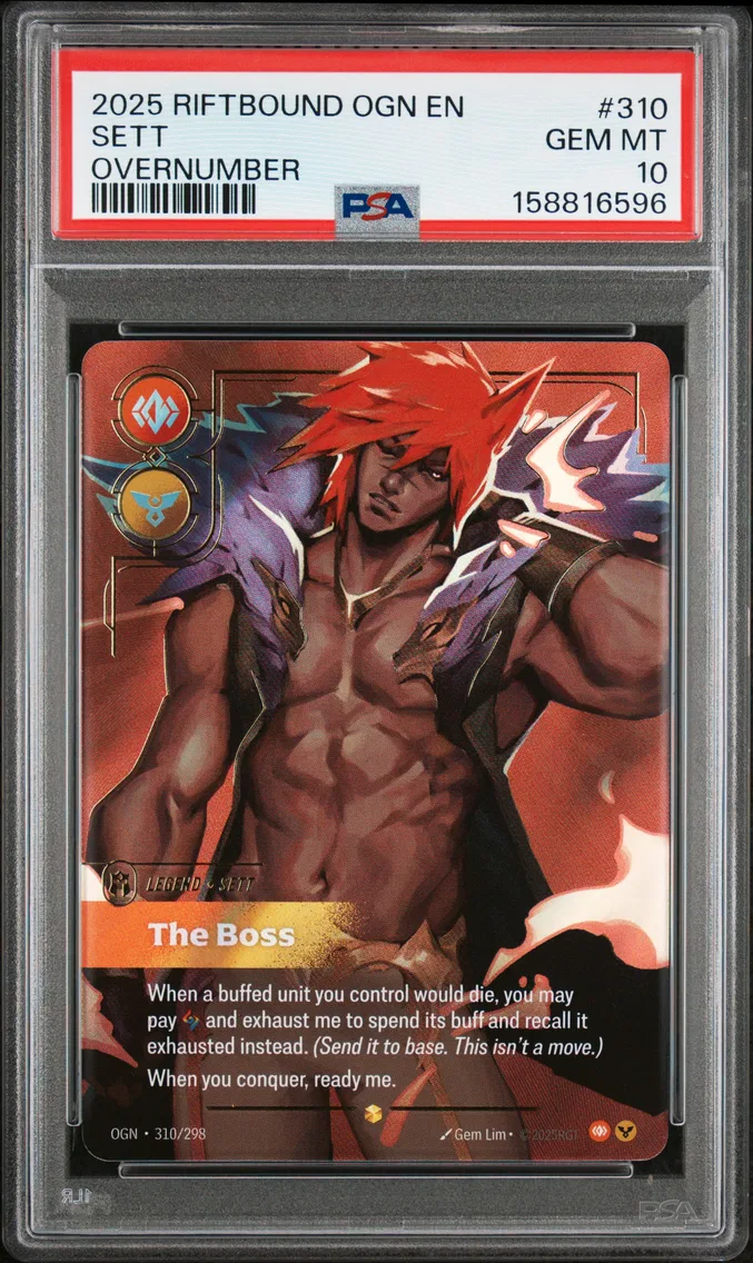 2025 #310 Sett - the Boss PSA 10 Riftbound: League of Legends Ogn-Origins