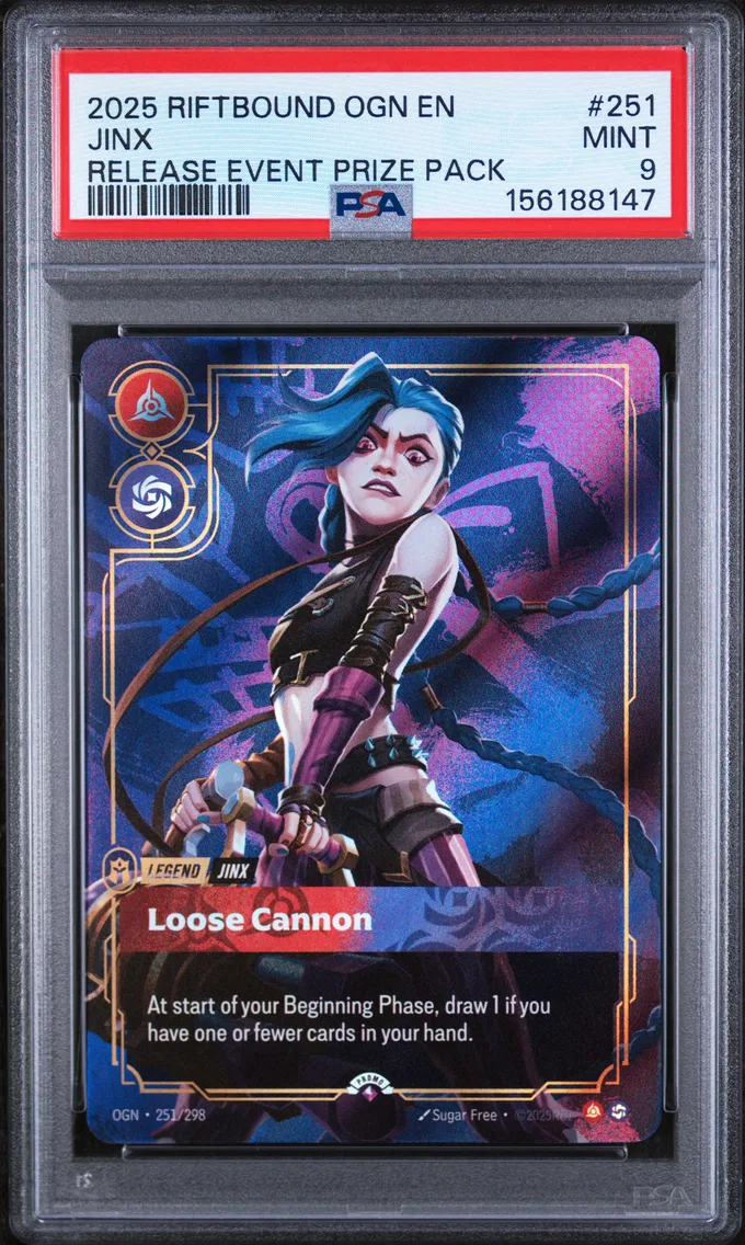2025 #251 Jinx - Loose Cannon PSA 9 Riftbound: League of Legends Ogn-Origins