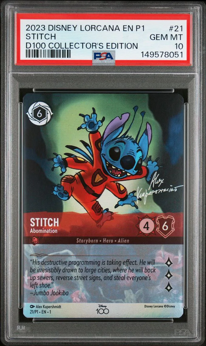 2023 #21 Stitch - Abomination PSA 10 Disney Lorcana EN P1-Promo