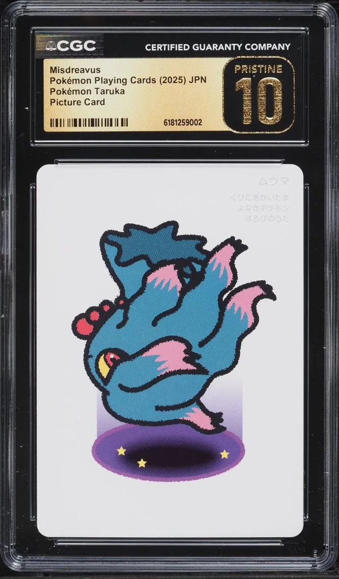 2025 Pokemon Japanese Playing Cards Taruka Picture Misdreavus CGC 10 PRISTINE