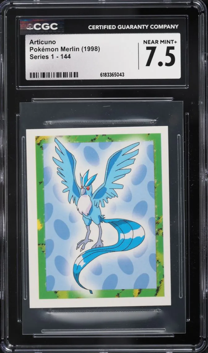1998 #144 Articuno CGC 7.5 Pokemon Merlin Series 1