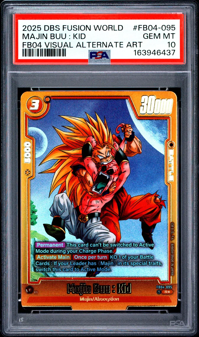2025 #FB04-095 Majin Buu : Kid PSA 10 Dragon Ball Super Card Game Fusion World Wish for Shenron