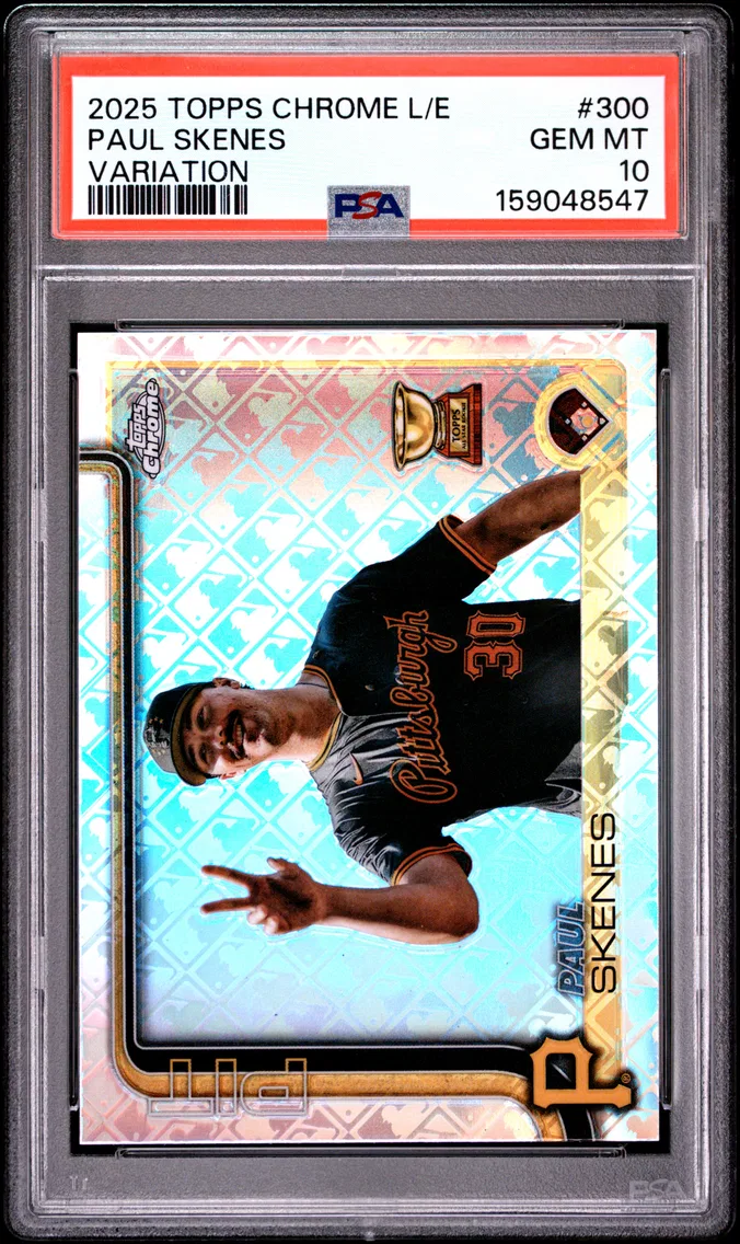 2025 #300 Paul Skenes PSA 10 Topps Chrome Logofractor Edition