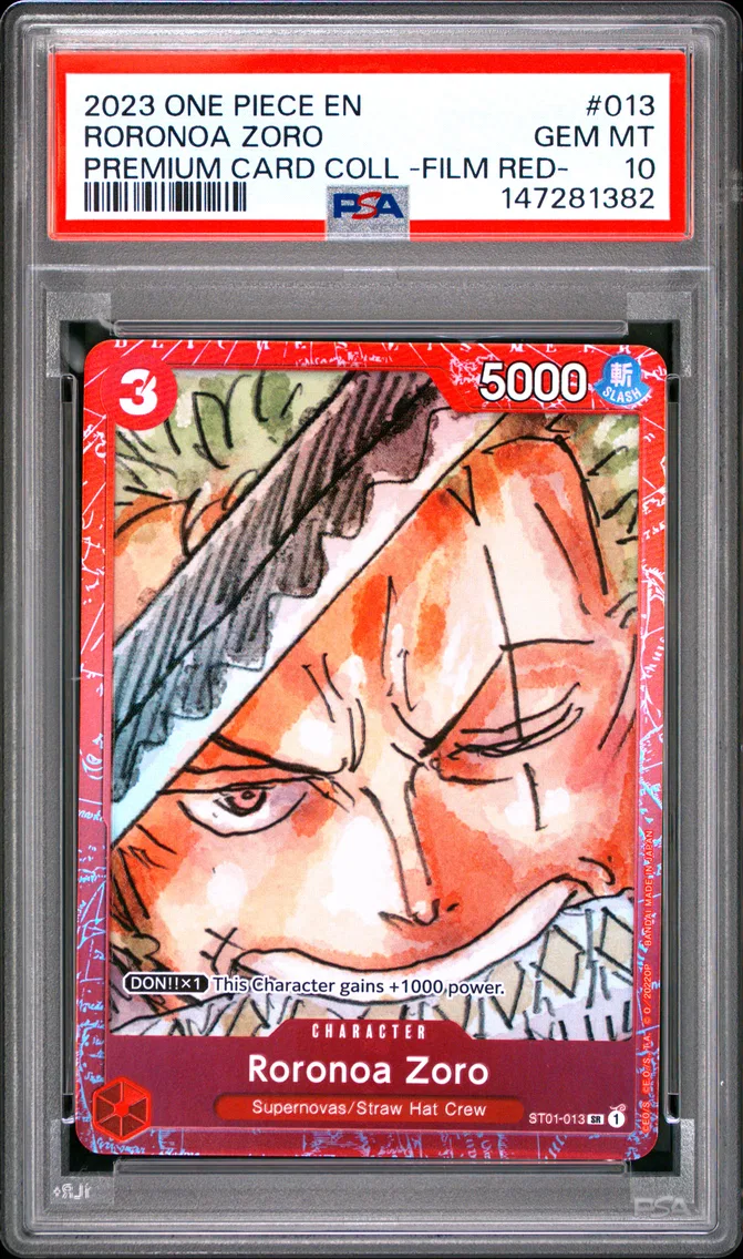 2023 #013 Roronoa Zoro PSA 10 One Piece Premium Card Collection -One Piece Film Red-