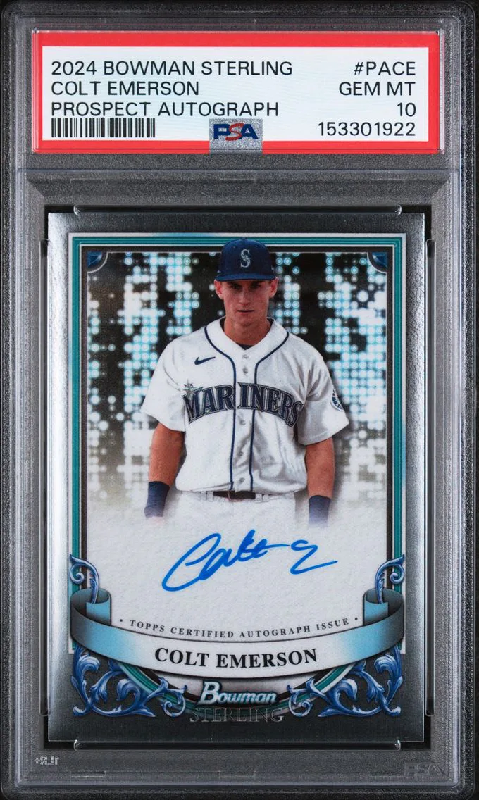 2024 #PACE Colt Emerson PSA 10 Bowman Sterling Prospect Autographs