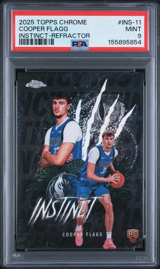 2025 #INS-11 Cooper Flagg PSA 9 Topps Chrome Instinct