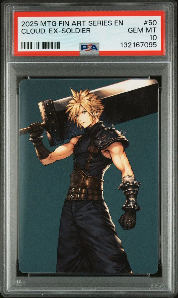 2025 #50 Cloud, EX-Soldier PSA 10 Final Fantasy Art Series