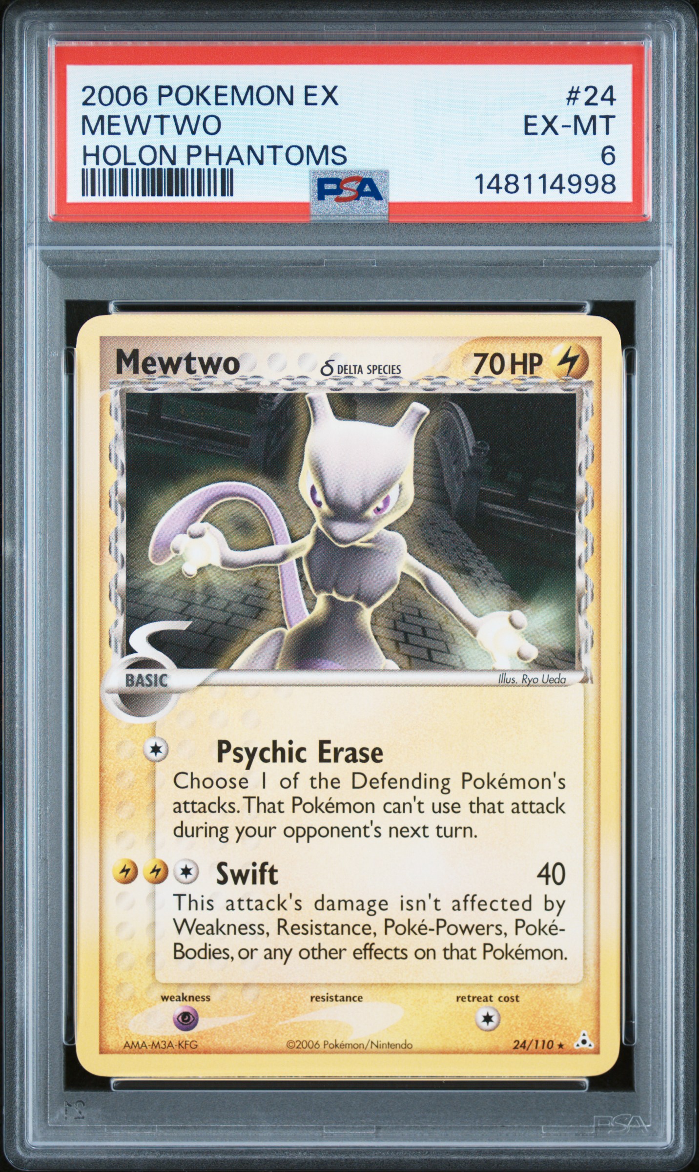 2006 #24 Mewtwo PSA 6 Ex Holon Phantoms