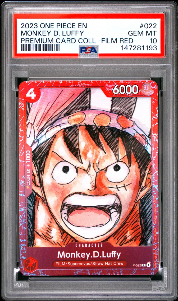 2023 #022 Monkey D. Luffy PSA 10 One Piece Premium Card Collection -One Piece Film Red-