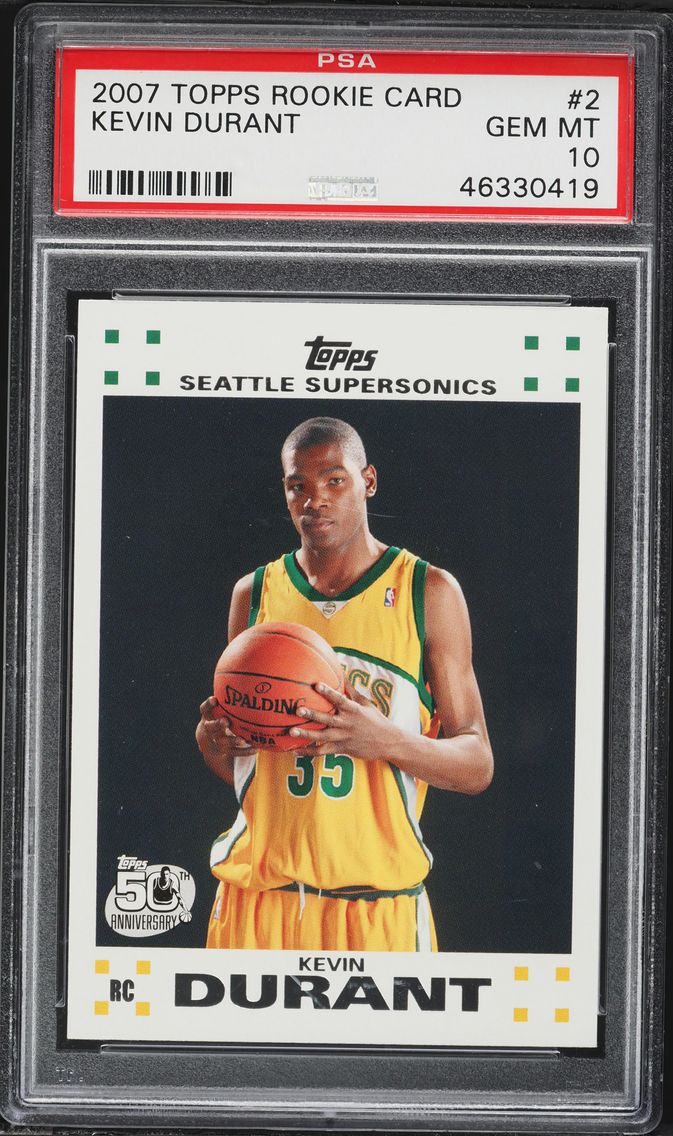 2007 #2 Kevin Durant PSA 10 Topp