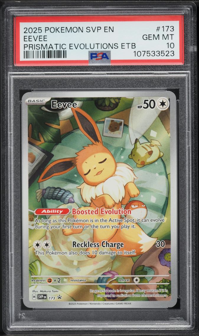 2025 #173 Eevee PSA 10 Svp EN-SV Black Star Promo Pokemon
