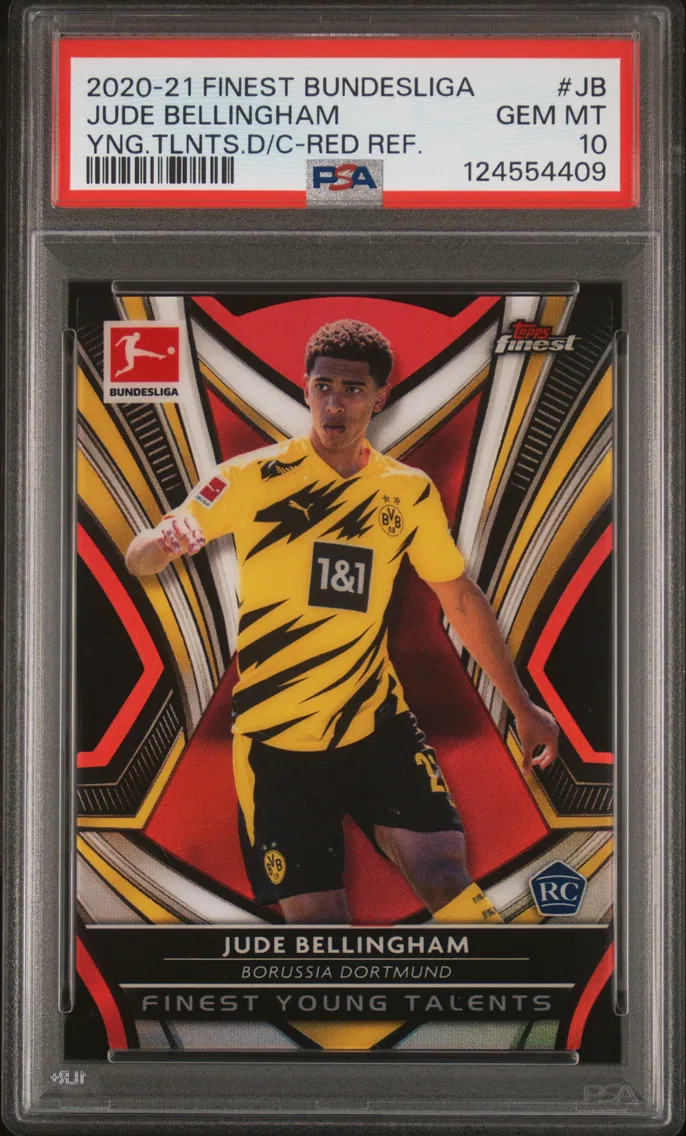 2020 #JB Jude Bellingham PSA 10 Topps Finest Bundesliga Young Talents Die-Cut