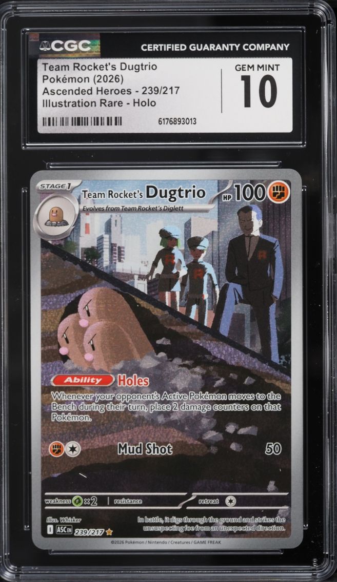 2026 Pokemon Mega Evolution Ascended Heroes IR Team Rocket's Dugtrio #239 CGC 10 GEM MINT