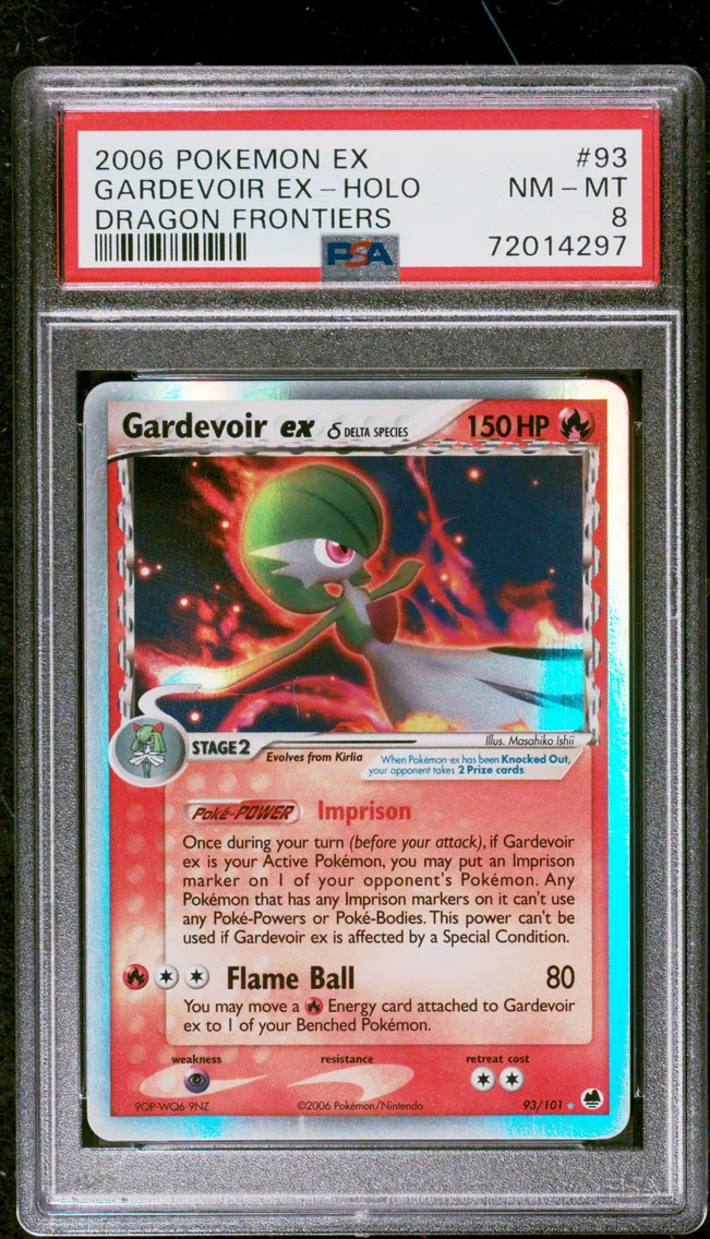2006 Pokemon EX Dragon Frontiers Gardevoir EX-Holo Dragon Frontiers #93 PSA 8