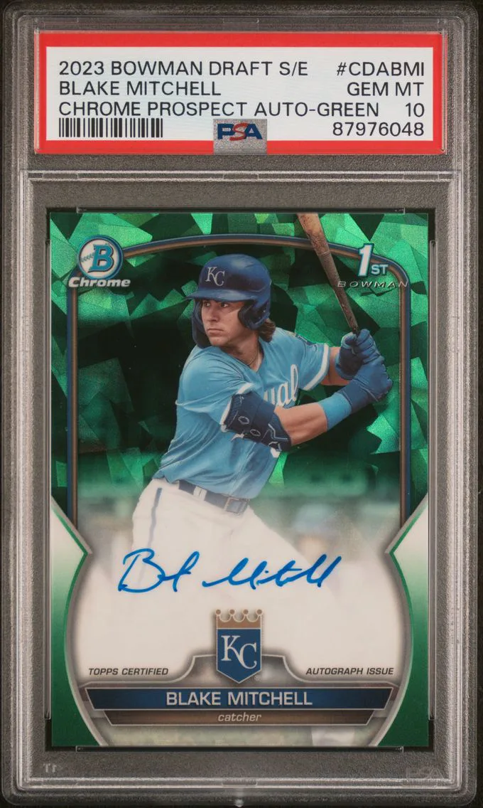 2023 #CDABMI Blake Mitchell PSA 10 Bowman Draft Sapphire Edition Chrome Prospect Autographs