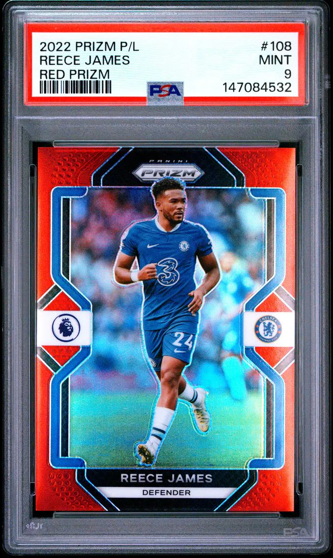 2022 #108 Reece James PSA 9 Panini Prizm Premier League