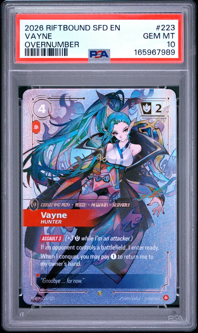 2026 #223 Vayne - Hunter PSA 10 Riftbound: League of Legends Sfd-Spiritforged