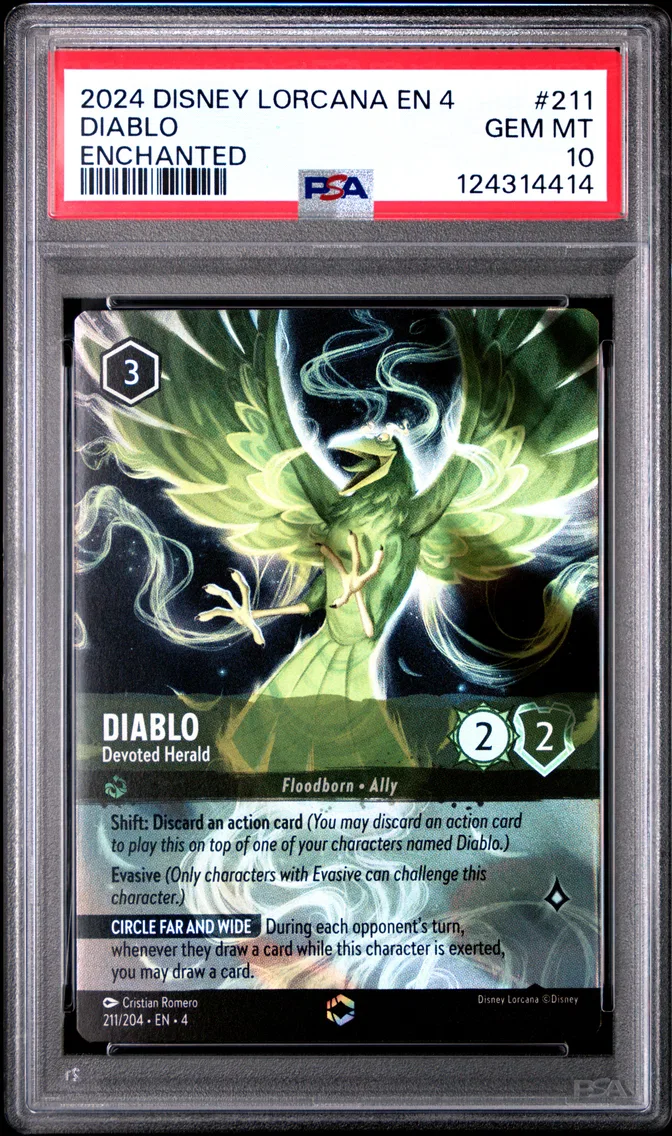2024 #211 Diablo - Devoted Herald PSA 10 Disney Lorcana EN 4-Ursula's Return