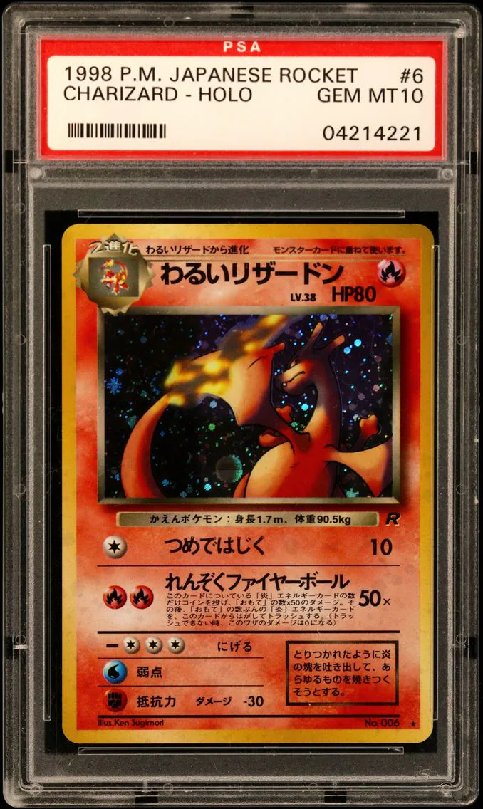 1997 #6 Dark Charizard-Holo PSA 10 Japanese Rocket